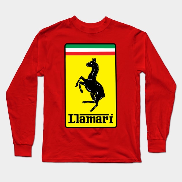 Llama Horsepower Long Sleeve T-Shirt by joefixit2